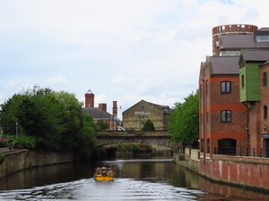 The Aire river in Leeds