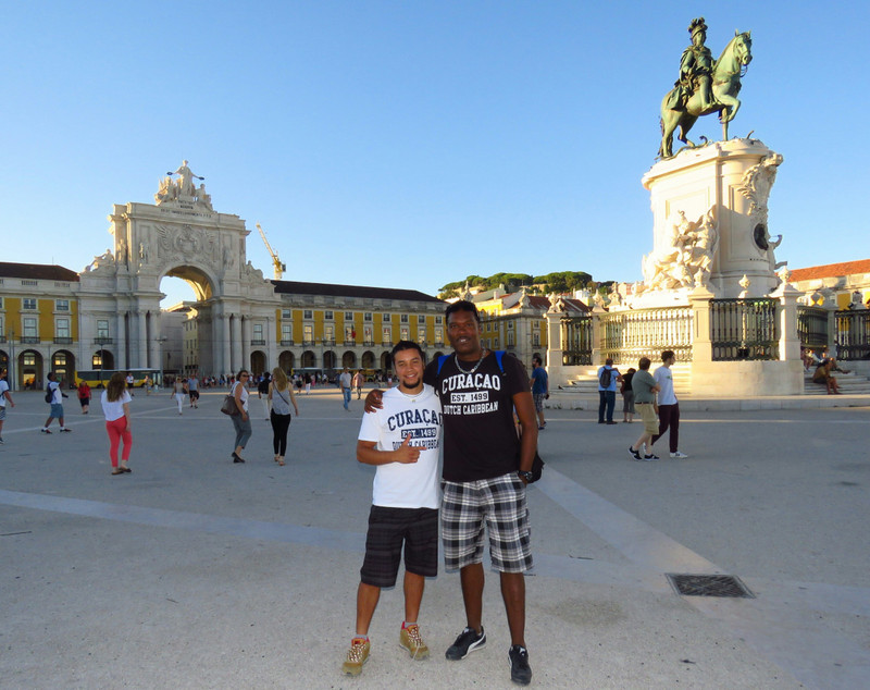 Antarajú and I at Praça do Comércio, Lisbon