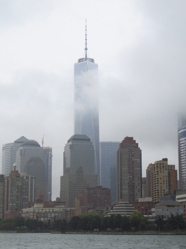 The One World Trade Center in the clouds
