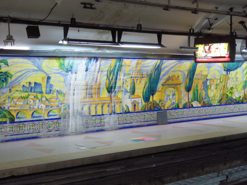Art at a subway (Subte) station