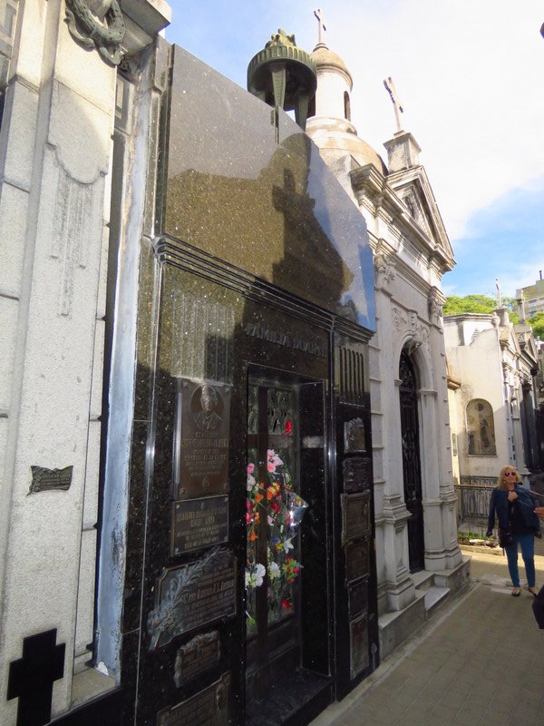 Evita Perón's tomb at La Recoleta cemetery, Buenos Aires
