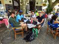 Having lunch at Plaza de Armas with Stefano (Italy), Yaron (Israel) and Adrien (Franc) 