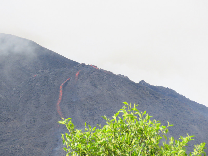 Lava flowing from Pacaya volcano