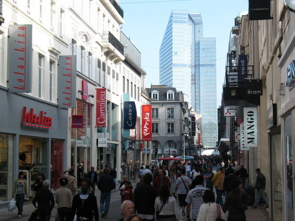 shoppingstreet in Brussels, Belgium