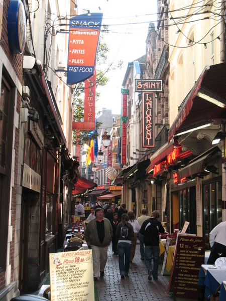 shoppingstreet in Brussels, Belgium