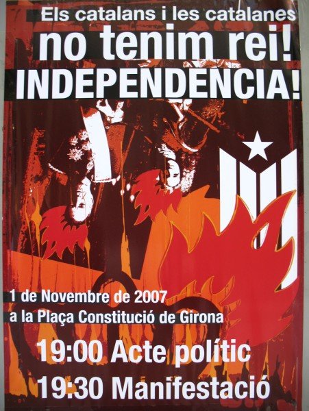Independance poster in Girona