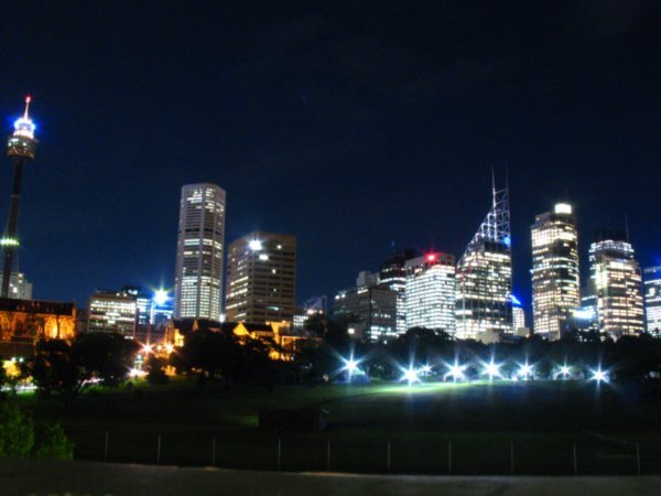 Nightview of Sydney from the hostel