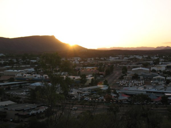 sunset above Alice Springs
