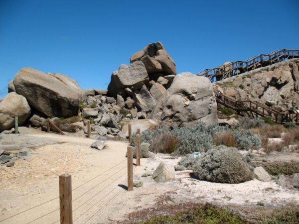 some rocks on Granite Island