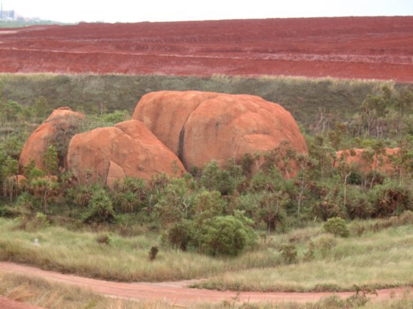some sacred aboriginal rocks in the Residue Disposal Area of Alcan Gove