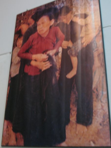 War Remnants Museum photo:  terrified women and their children, before they got shot by US soldiers with no reason.