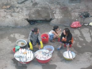 women selling fish in Ho Chi Minh City