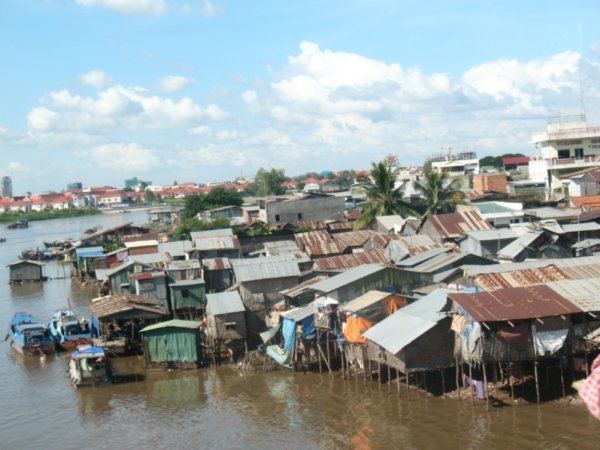 Slums in Phnom Penh, Cambodia