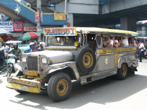 a "jeepney" in Manila (public transport)