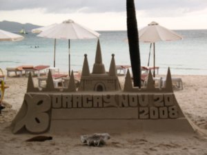 sand sculpture in Boracay