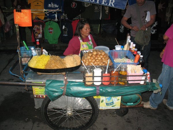 woman selling food in Bangkok, Thailand
