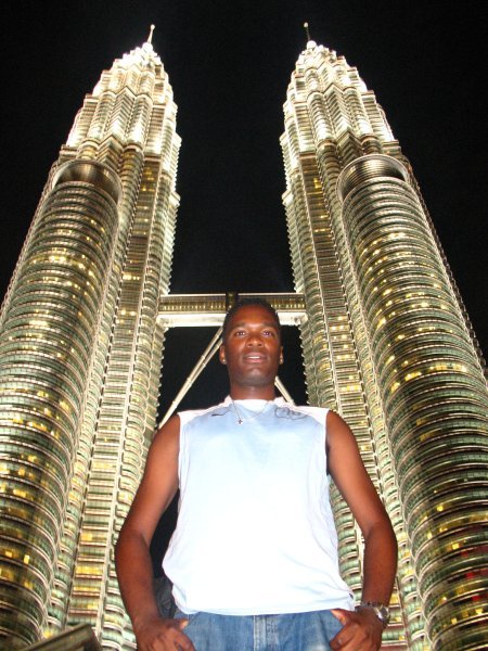 in front of the Petronas