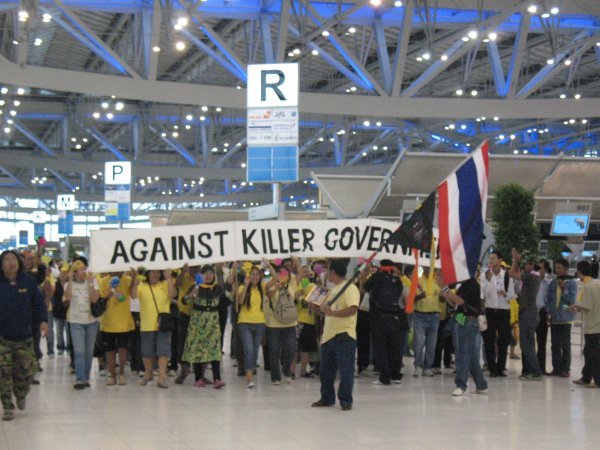 protesters @ Bangkok Airport, Thailand