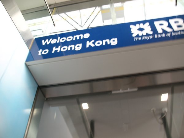 arrival in Hong Kong