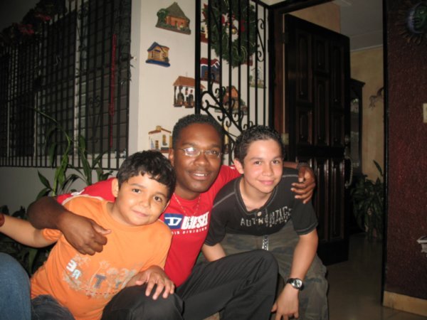 with Abdel and Keishmer, Ernesto's little cousins