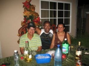 With Gustavo's parents: Gustavo and Kary
