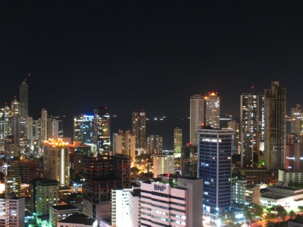 Panama City @ night, seen from a tower in El Cangrejo