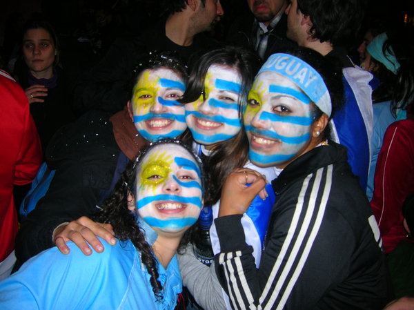 Fans in Montevideo after the match vs. Netherlands