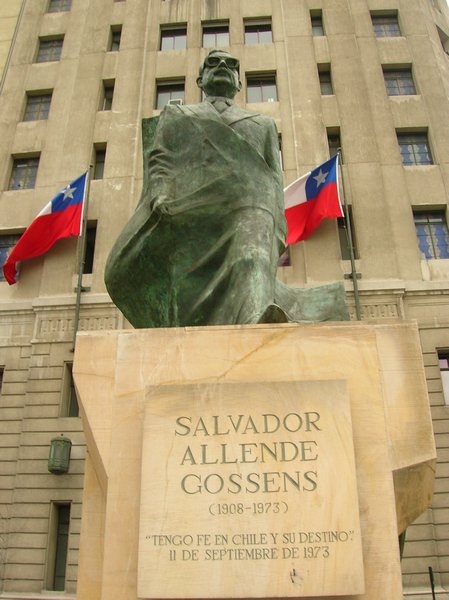 statue to ex-Chilean president Salvador Allende
