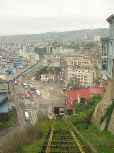 Valparaíso from a funicular (ascensor)
