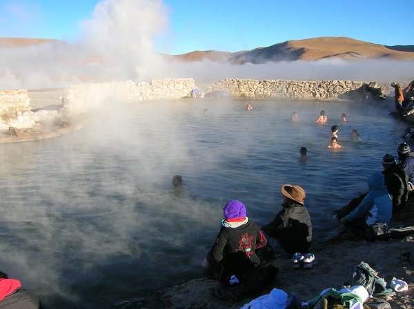 warm, thermal pool at El Tatio geysers