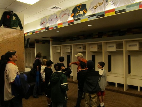 Visitor's lockerroom at AT&T Park