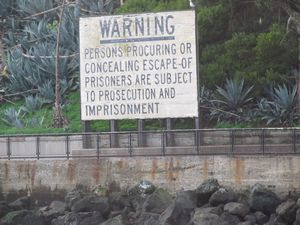 Sign outside on the Alcatraz Island