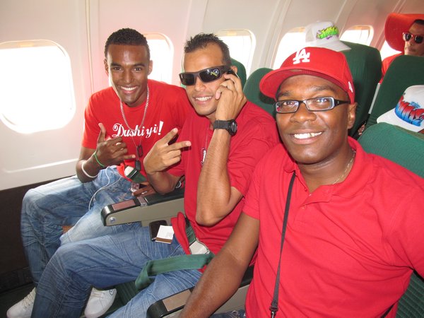 Timothy, Christopher and I onboard of Insel Air in Bonaire