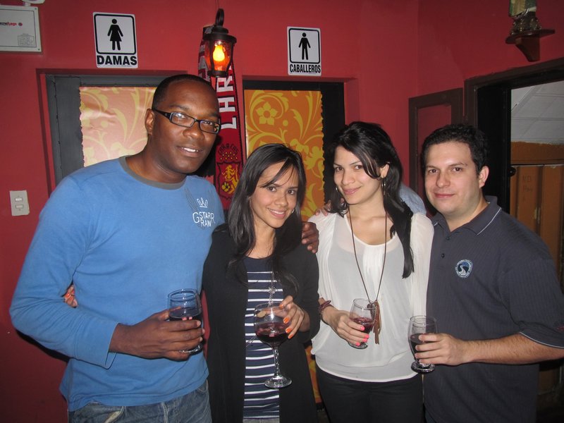 night out in El Hatillo with Jean Carlos, his girlfriend Astrid and another friend