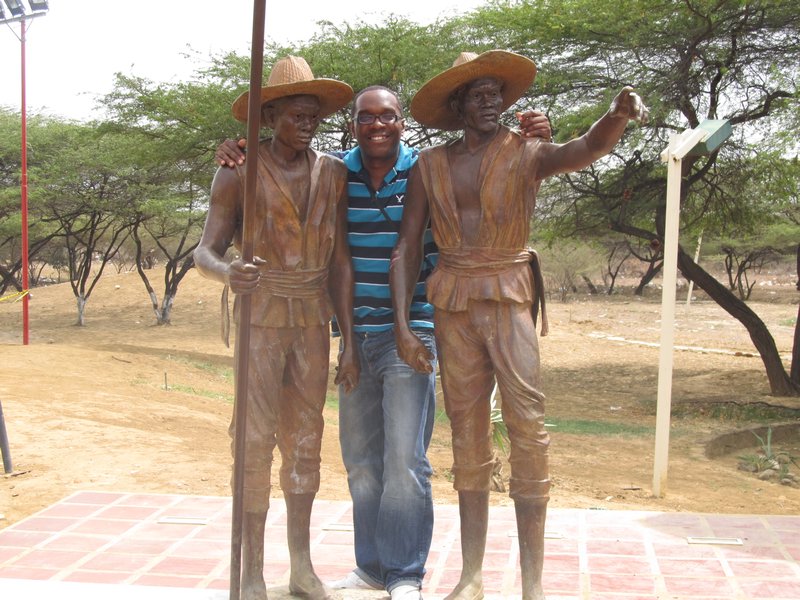 Coro, statues of two slaves who fought against slavery in the past: Jose Leonardo and Jose Caridad Gonzalez