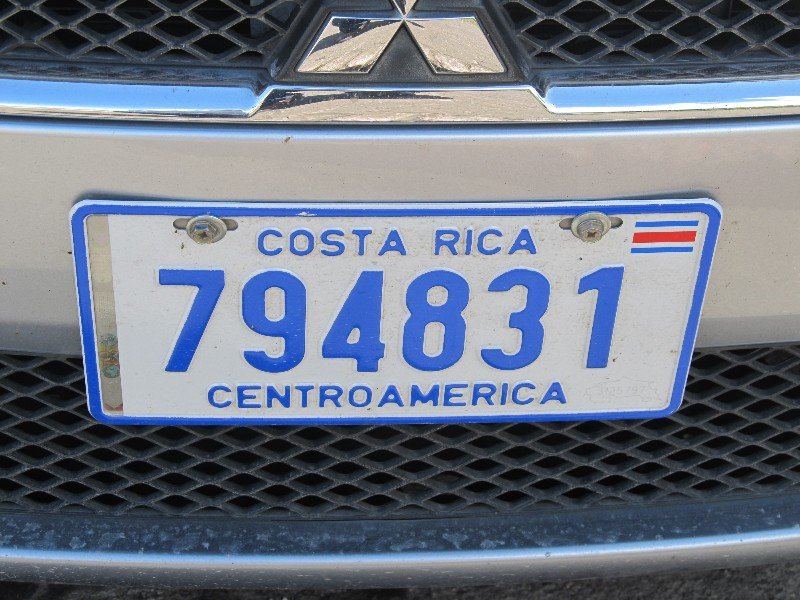 Costa Rica numberplate