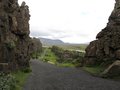Þingvellir National Park, an area with several cracks in the landscape caused by the North American and the Eurasian tectonic plates moving away from each other (mid-Atlantic Ridge)