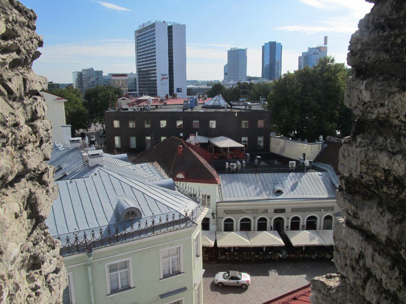 View of Tallinn from the wall of the old town
