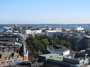 View of Helsinki from the top of Hotel Torni