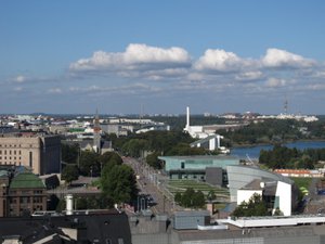 View of Helsinki from the top of Hotel Torni