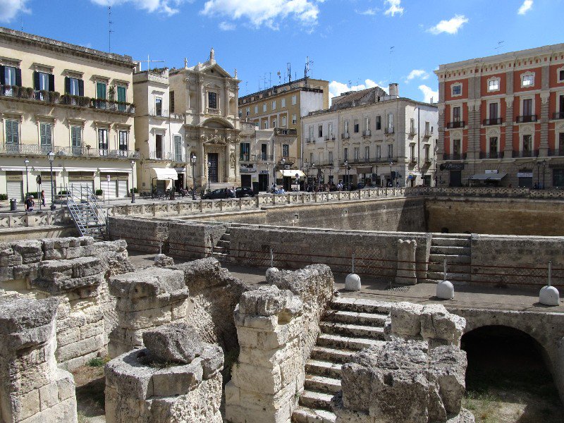 Lecce; ruins of a Roman amphitheatre