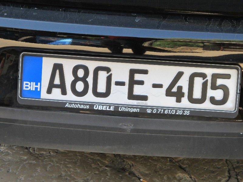 Bosnia & Herzegovina numberplate