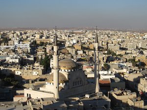 View of Madaba from the belltower of St. John the Baptist Church