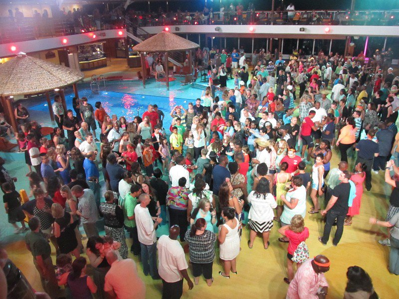 Party on the deck of Carnival Breeze