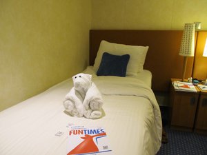 My bed on Carnival Breeze