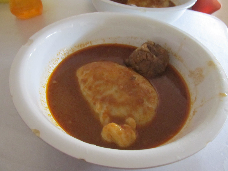 Fufu with goat meat