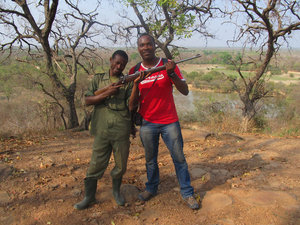 Mole N.P, armed ranger who walked with us during the safari