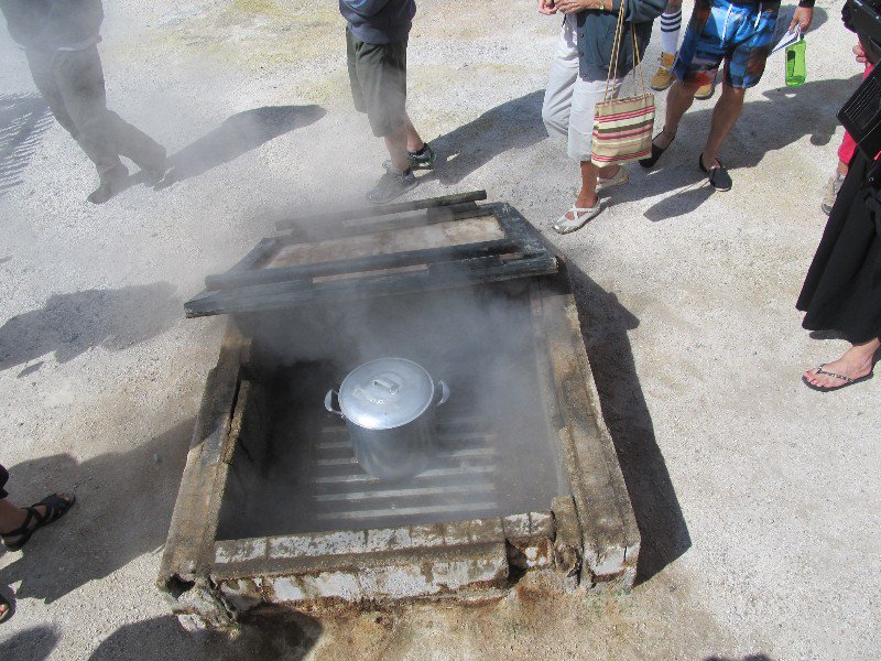 cooking in Whakarewarewa Village