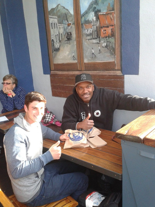 With Romain (France) at Ferg Burger in Queenstown