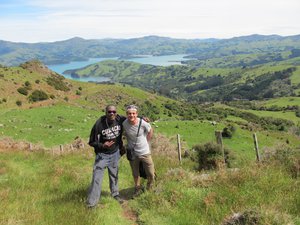 In Akaroa with my former colleague Louis (France)